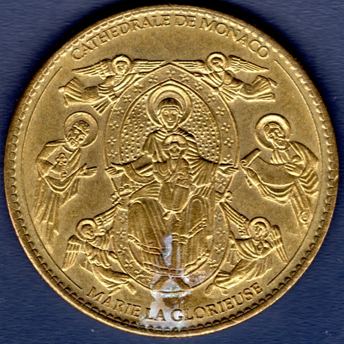 Medalla De La Catedral De Monaco María La Gloriosa