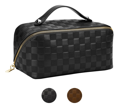 Ysong Bolsa De Maquillaje Grande, Negro -