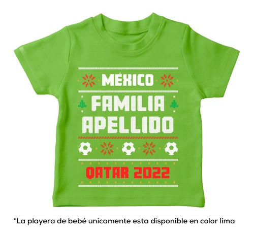 Kit 3 Playeras Personalizada - Familiar- México - Qatar 2022