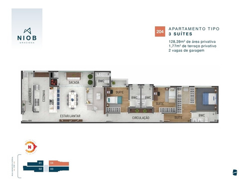 Imagem 6 de 30 de Cobertura Com 3 Dormitórios À Venda Com 3791.81m² Por R$ 1.466.440,00 No Bairro Hugo Lange - Curitiba / Pr - Niob Graciosa - 921951
