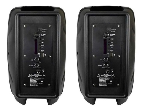 Imagen 2 de 7 de Kit Bafle Amplificado 8 Robson 6500w Pmpo Bluetooth Pak-8008