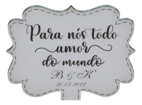 20 Centro De Mesa Casamento Mdf Personalizado