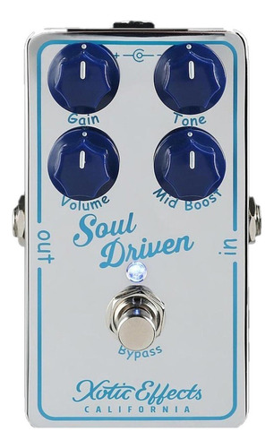 Overdrive de Xotic Effects Soul Driven con -e y color Chrome