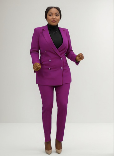 Conjunto De Traje Profesional De Fibra De Poliéster Ajustado