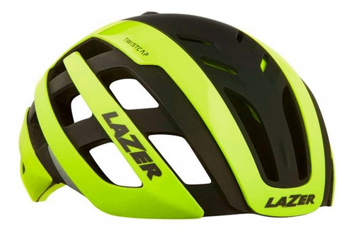 Capacete Lazer Century Amarelo Fluor E Preto C Led Ciclismo