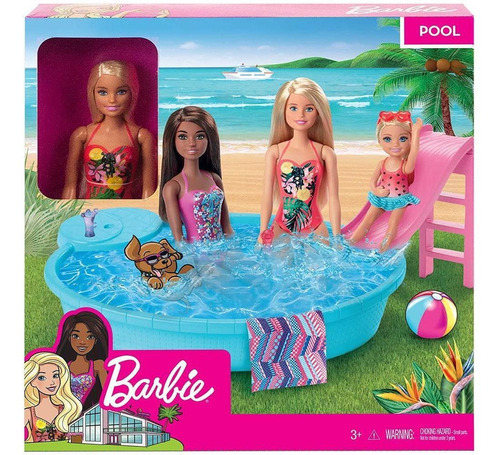 Barbie Un Día En La Piscina Alberca Incluye Muñeca Juguete