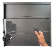 Comprar Portón Levadizo Automático 255x205 Motor Sin Fin Omegasat Color Gris Oscuro