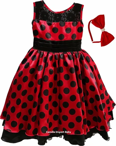 Vestido festa ladybug sales