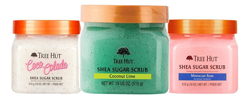 Tree Hut Sugar Body Scrub - Paquete Variado De 18 Onzas, Ju.