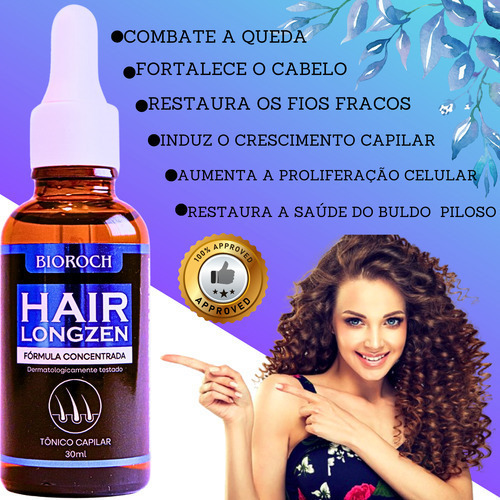 Tônico Hair Longzen Melhor Que Bioplex Nasce Fios