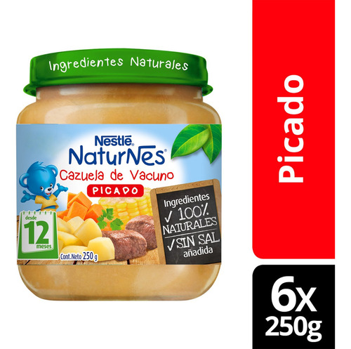 Picado Nestlé® Naturnes® Cazuela De Vacuno 250g Pack X6