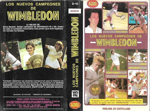 Los Nuevos Campeones De Wimbledon Vhs Tenis Boris Becker