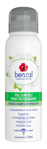 Benzal Spray Desodorante Íntimo Piel Sensible 120 Ml 