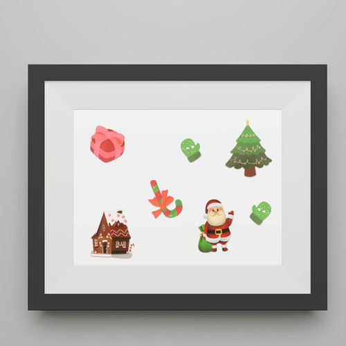 Ay 80pcs Pegatinas Removibles De Dibujos Animados Navideños