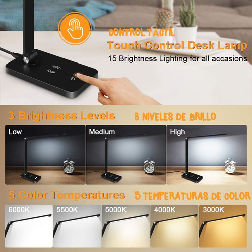 Lampara De Mesa Con Cargador Inalambrico X 20 Unidades 2da