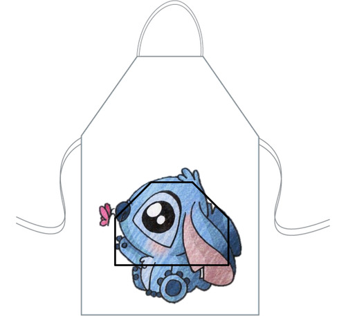 Delantal Cocina Mediano Para Niños Mini Chef Personalizado Stich 3 Personalizado