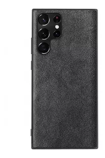 Capa De Couro De Camurça Para Samsung Galaxy S23 Ultra S22 U