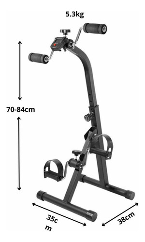 Mini Bicicleta Ergométrica Treino De Braços E Pernas Com Lcd