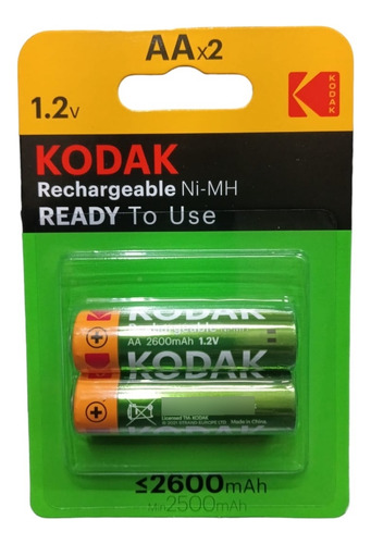 Pila Aa Recargable 2600 Mah Kodak 