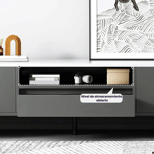 Mueble Para Tv Moderno Centro De Entretenimiento Doble Puert
