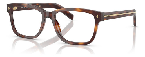 Armação Óculos De Grau Prada Pr B10v 15w1o1 55 Masculino Cor Havana/ouro