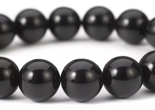 L Pulsera De Obsidiana Negra Natural Feng Shui, 2 Unidades