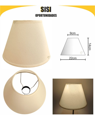 Pantallas Para Velador 22cm Lampara Tela Mesita Luz Araña