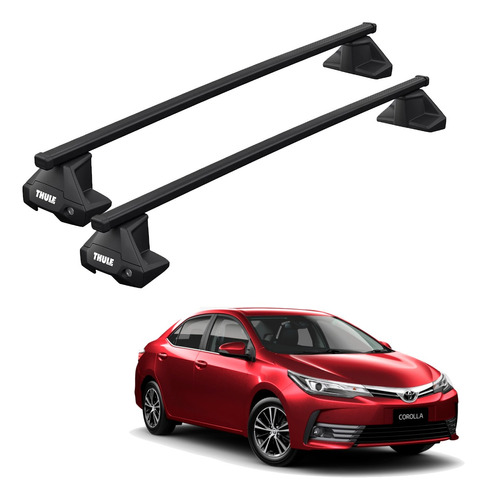 Rack Thule Squarebar Honda Corolla Sedan 2014 A 2019