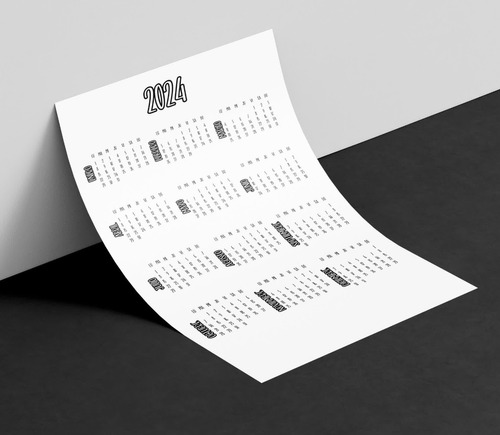 Kit Imprimible Diseños Calendarios Almanaques 2024 P2