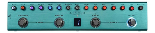 Pedalera para Guitarra Tank-g M-vave Cuvave Color Verde Claro