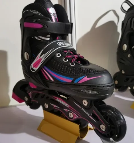 Patines En Linea Rollers Ajustables Adolescentes Adultos