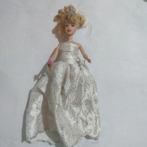 Disney Cenicienta Vestido Blanco Rosa Mattel 2007