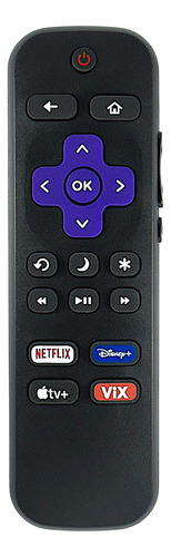 Control Compatible Con Tcl Roku Tv Smart 4k Vix + Funda Pila