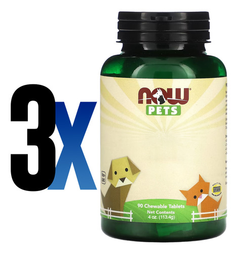 Suporte Urinário Cães/gato Now Foods 113g 90tb Importado 3un