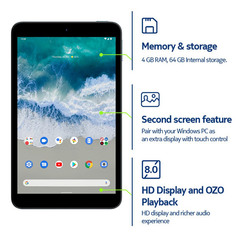 Tablet Nokia T10 Android 12, 8 Gb De Ram, 64 Gb De Rom, 8 Mp