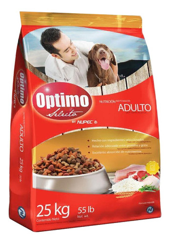 Imagen 1 de 1 de Alimento Optimo Selecto para perro adulto en bolsa de 25kg