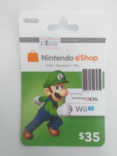 Tarjeta Nintendo Eshop 35 Usd