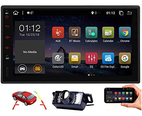 Android 10.0 Doble 2 Din Vehiculo Estereo Gps Radio 7 Fm