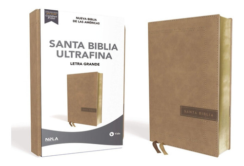 Biblia Ultrafina Letra Grande Nbla Imitación Piel Beige