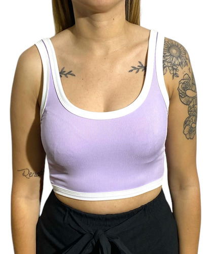 Top Musculosa Mujer Bicolor Morley Dama Pupera