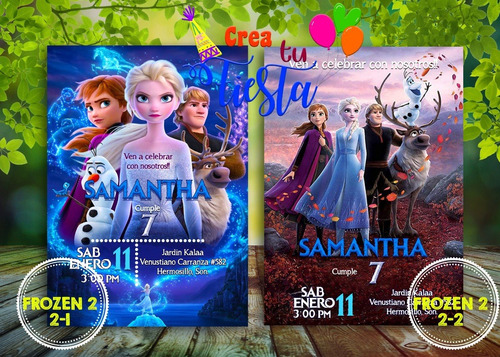 Invitacion Frozen 2 Imprimible Personalizada Digital