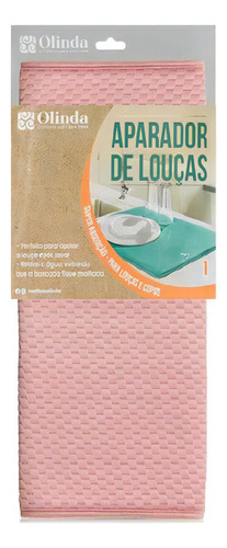 Tapete Seca Louça Ultra Absorvente Para Louças Linha Premium Cor Rosa