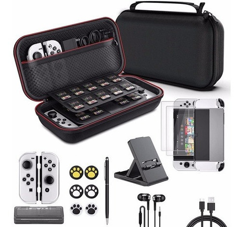 Funda De Kit De Accesorios Para Nintendo Switch Oled 17 En 1