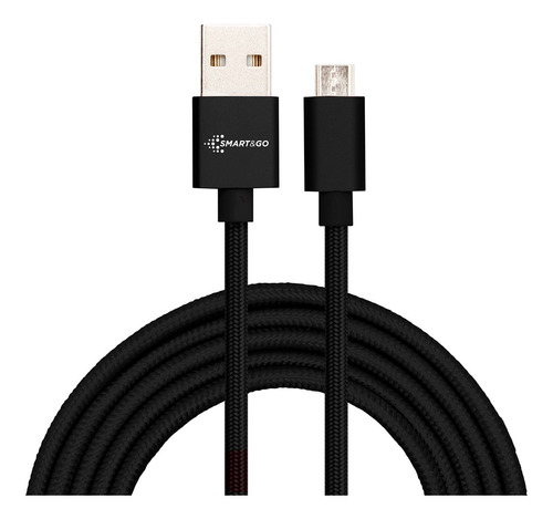 Cable Micro Usb Smart&go 2m Negro