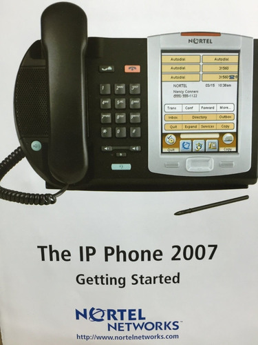 Telefono De Escritorio Nortel I2007 Ip Carbón Ntdu 96 Plata 