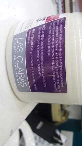 Imagen 4 de 4 de Crema Para Masajes Corporales Ultra Plus Las Claras X 500ml