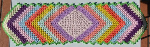 Carpeta De Mesa Camino Tejida A Crochet Mide 25 X 92 Cm