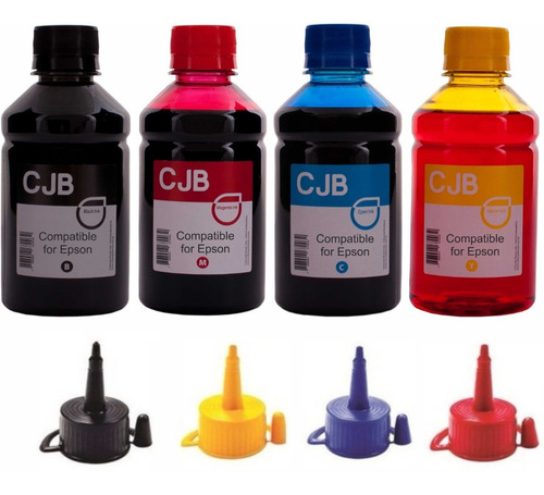 Imagem 1 de 1 de Kit Tinta Para Impressoras Epson L355/l365/l375/l220 4x250ml