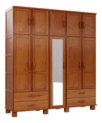 Ropero 10 Puertas 4 Cajones Madera Armado Gratis Tiendamax