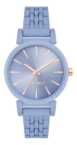 Nine West ® Reloj De Mano Mujer Azul Analógico 2780blbl Ev Color de la correa Azul / Patchwork